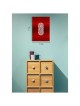 "Mezuza" a White on Red Papercut Vision Hand Signe | Art | Judaica